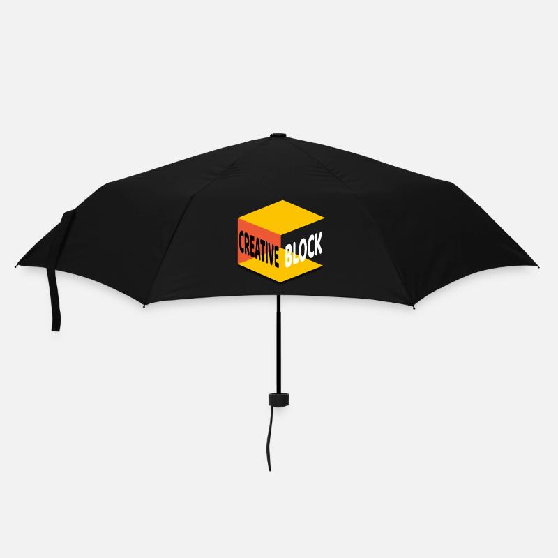 Kreativer BLOCK - Regenschirm (klein) - Schwarz