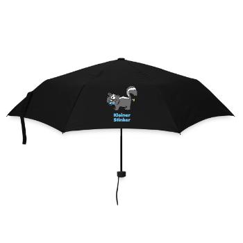 Kleiner Stinker - blaues Babystinktier - Regenschirm (klein) - Schwarz - Vorne