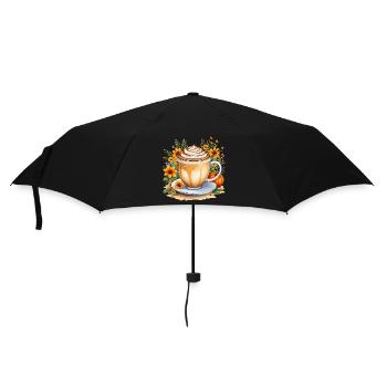 Latte à la citrouille - Parapluie standard - noir - Devant