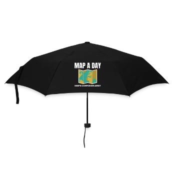 World Map GIS Cartography Earth Geography - Umbrella (small) - black - Front