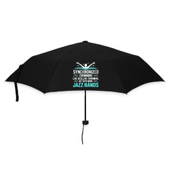 Synchronschwimmen Jazz Hände Schwimmer Humor - Regenschirm (klein) - Schwarz - Vorne