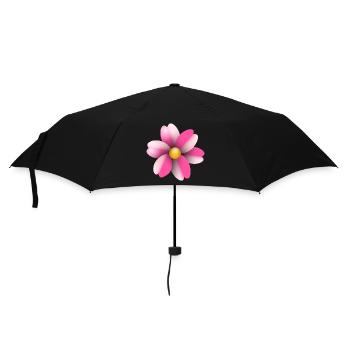 pink flower - Umbrella (small) - black - Front
