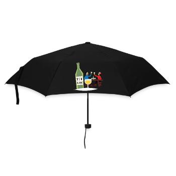 Skieurs Tchin Tchin Vin Blanc - Parapluie standard - noir - Devant