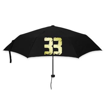 33 Number Vintage - Umbrella (small) - black - Front