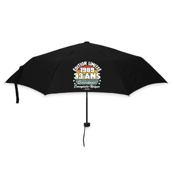 Cadeau 33 ans d'excellence / Édition limitée 1989 - Parapluie standard - noir - Devant