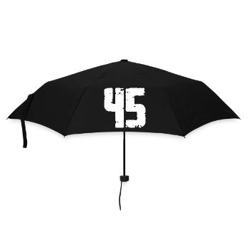45 Zahl Vintage - Regenschirm (klein) - Schwarz - Vorne