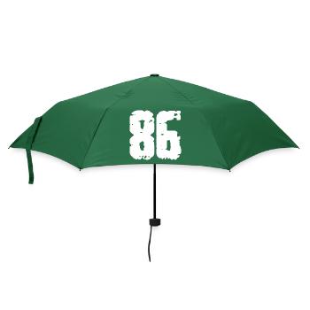 86 Zahl Vintage - Regenschirm (klein) - Flaschengrün - Vorne