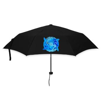 Delfine (Wasserfarben) - Regenschirm (klein) - Schwarz - Vorne