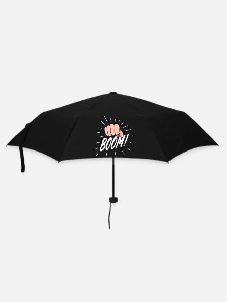 Strip Pop mit weiblicher Faust - Regenschirm (klein) - Schwarz