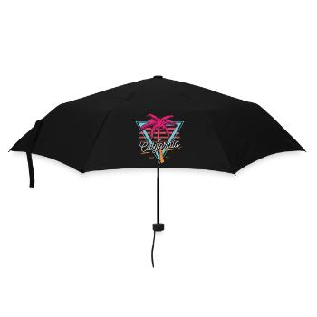 California Palm Trees Retro Neon - Umbrella (small) - black - Front