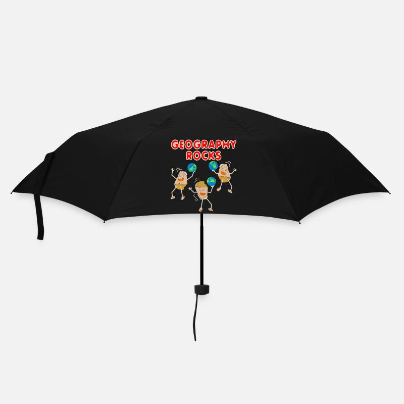 Three Geography Rocks - Umbrella (small) - black