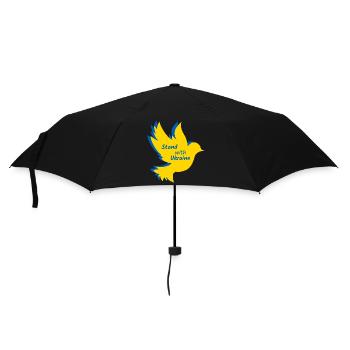 Ukraine Dove Peace Flag - Umbrella (small) - black - Front