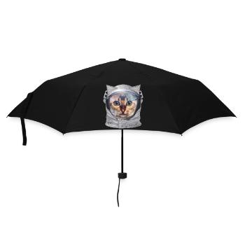 Un astronaute chat dans l’espace pour les amoureux des chats - Parapluie standard - noir - Devant