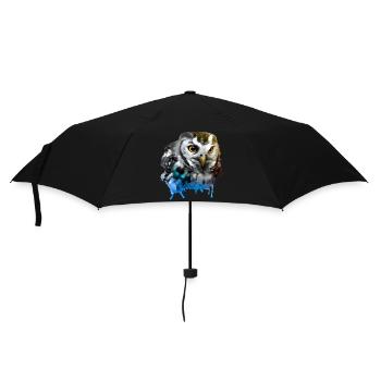 Colourful Owl - Umbrella (small) - black - Front