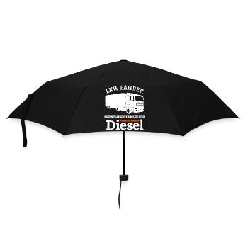 LKW Fahrer - Essen Fleisch Trinken Bier ... - Regenschirm (klein) - Schwarz - Vorne