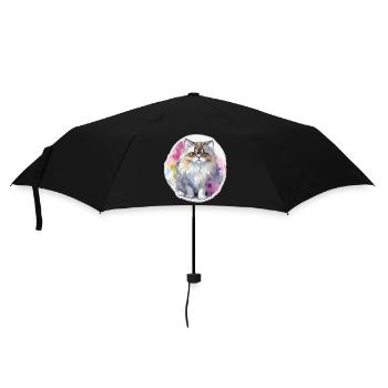 Persian cat - Umbrella (small) - black - Front