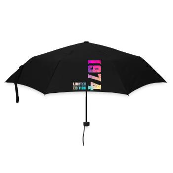1974 Limited Edition 50. Geburtstag Geschenk Retro - Regenschirm (klein) - Schwarz - Vorne