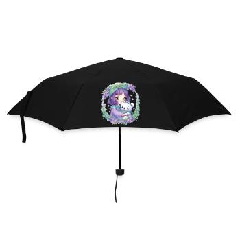 Fairy with teddy bear - Umbrella (small) - black - Front