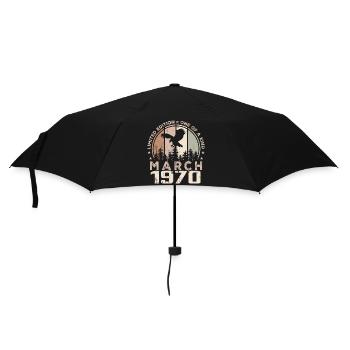 Unvergleichlich seit März 1970, 54. Jahrestag - Regenschirm (klein) - Schwarz - Vorne