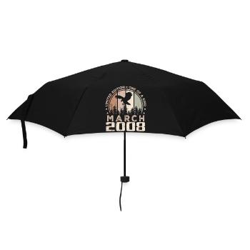 Incomparable since March 2008, 16th Anniversary - Umbrella (small) - black - Front