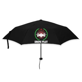 Drohnen-Pilot - Regenschirm (klein) - Schwarz - Vorne