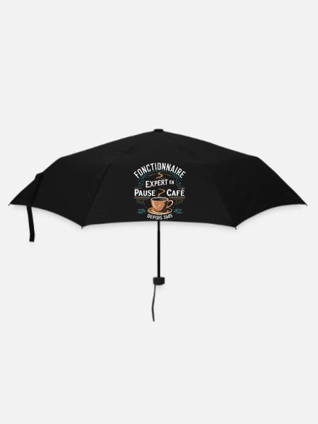 Fonctionnaire expert en pause café depuis 1945 - Parapluie standard - noir