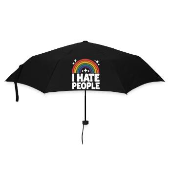 Lustig Sarkasmus sarkastischer Humor Ironie - Regenschirm (klein) - Schwarz - Vorne