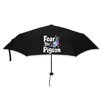 Taube Tauben Tier Vogel - Regenschirm (klein) - Schwarz - Vorne