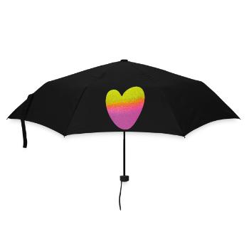 Coeur Aquarelle Symbole Amour Peinture Amour Mariage - Parapluie standard - noir - Devant