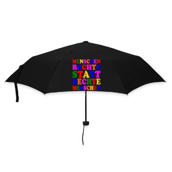 menschenrechte statt rechte menschen - Regenschirm (klein) - Schwarz - Vorne