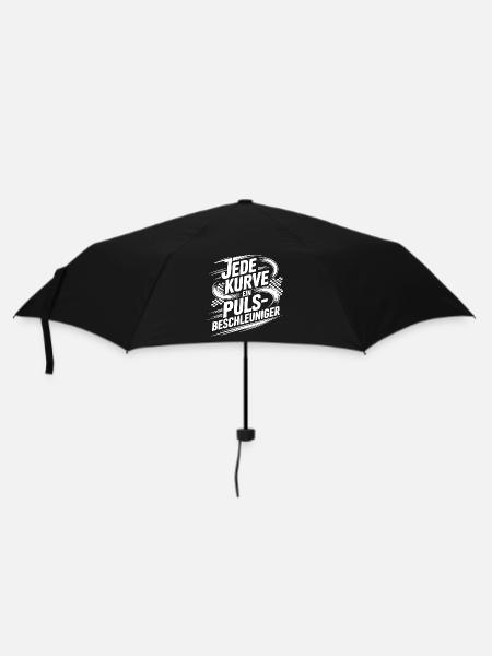 Jede Kurve ein Pulsbeschleuniger - Regenschirm (klein) - Schwarz