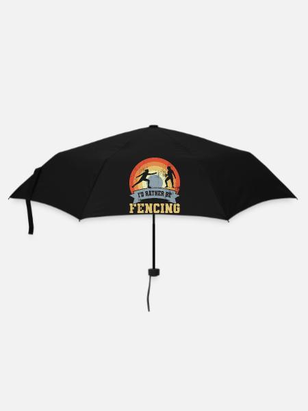 I'd Rather Be Fencing - Regenschirm (klein) - Schwarz