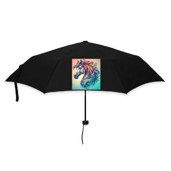 cheval - Parapluie standard - noir - Devant