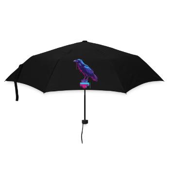 Neon Raven - Umbrella (small) - black - Front