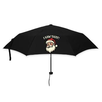 Ich habe das gesehen - den Weihnachtsmann - Regenschirm (klein) - Schwarz - Vorne