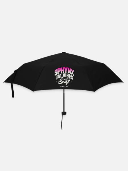 Sphynx-Katzen-Vibes - Regenschirm (klein) - Schwarz
