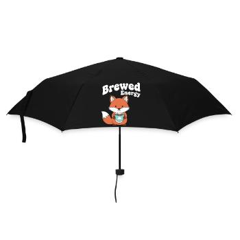 Kaffeefox: Brewed Energy - Umbrella (small) - black - Front
