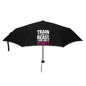 Entraînez-vous comme une bête, ressemblez à une beauté - Parapluie standard - noir - Devant