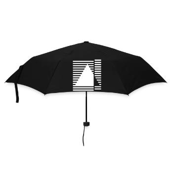 Geometric triangle Bauhaus inspired design - Umbrella (small) - black - Front