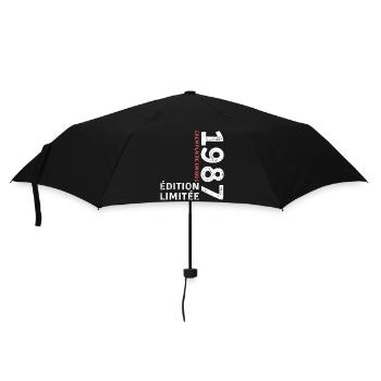 1987 vintage typographic style - Umbrella (small) - black - Front