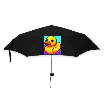 Ente Ente Ente Ente Ente - Regenschirm (klein) - Schwarz - Vorne
