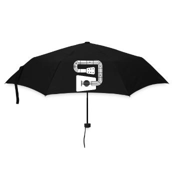 abstrakte Gitarre - Regenschirm (klein) - Schwarz - Vorne