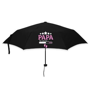 Announcement dad future birth humor - Umbrella (small) - black - Front