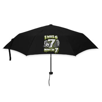 67 Six Seven Birthday Football Boy Gift - Umbrella (small) - black - Front