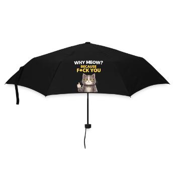 Attitude miaulante : citation audacieuse du chat - Parapluie standard - noir - Devant
