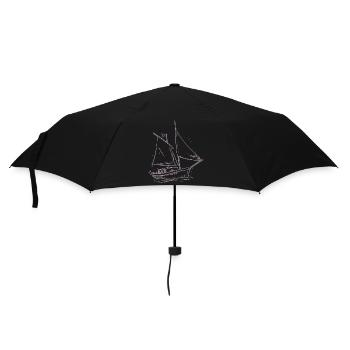 Sailing Adventure Silhouette: Elegant Sailors - Umbrella (small) - black - Front