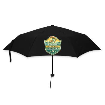 Dino Badge Lautes Leben - Regenschirm (klein) - Schwarz - Vorne