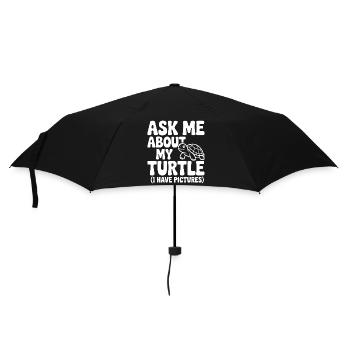 Frag mich nach Schildkröten (ich habe Bilder) - Regenschirm (klein) - Schwarz - Vorne