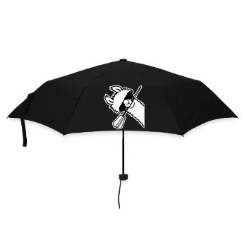 Cooles Lama Kopf Sonnenbrille Dartpfeil Maul Seite - Regenschirm (klein) - Schwarz - Vorne