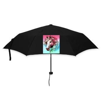 horse - Umbrella (small) - black - Front